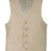 Bevagna Collection - Wool Suit Dress Vest 5 Buttons Regular Fit In Beige -Clothing Shop vest s