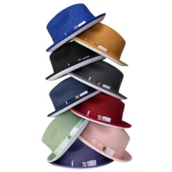 Two Tone Ribbon Stingy Brim Pinch Braided Fedora - Royal Blue With White Bottom -Clothing Shop white bottom hats 58c36ecd d785 41d2 b9cc 49e2b69a78f2