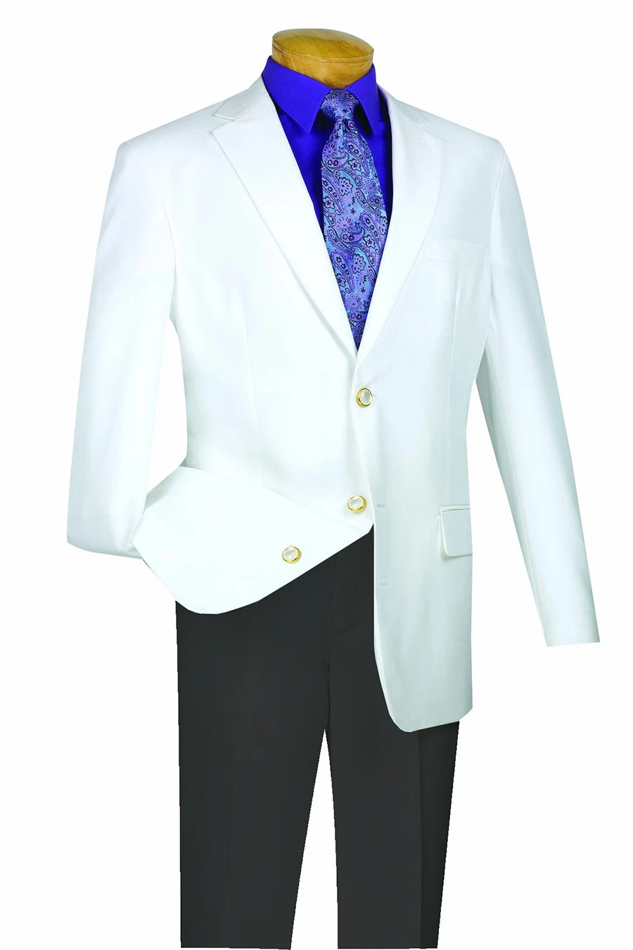 White Regular Fit 3 Button Blazer 3 White Regular Fit 3 Button Blazer